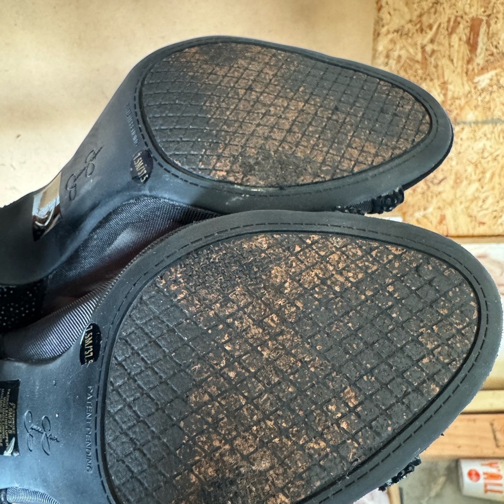 Jessica Simpson Black Mesh Heels - Picture 3 of 3